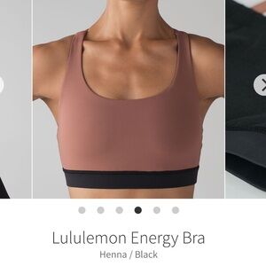 Lululemon Energy Bra Henna / Black